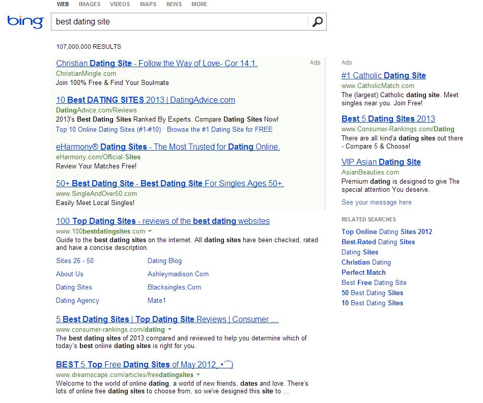 Bing Dating Site.